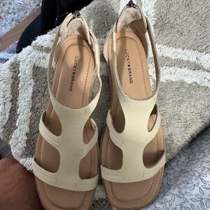 Lucky Brand Nayda Ankle
Strap Sandal in Buff